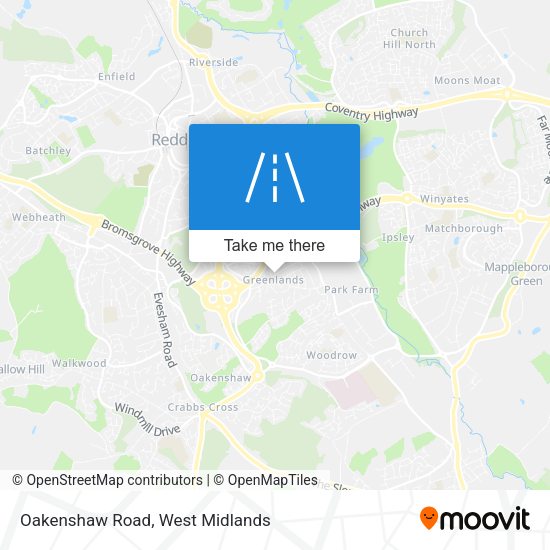 Oakenshaw Road map