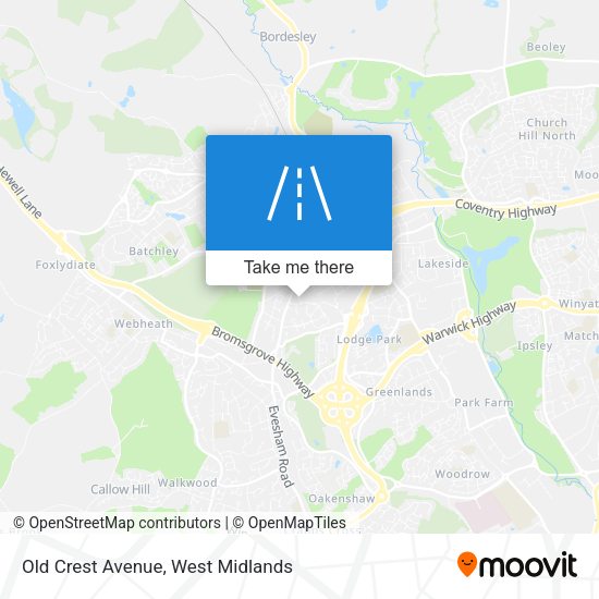 Old Crest Avenue map