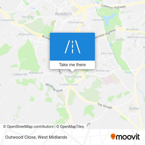 Outwood Close map