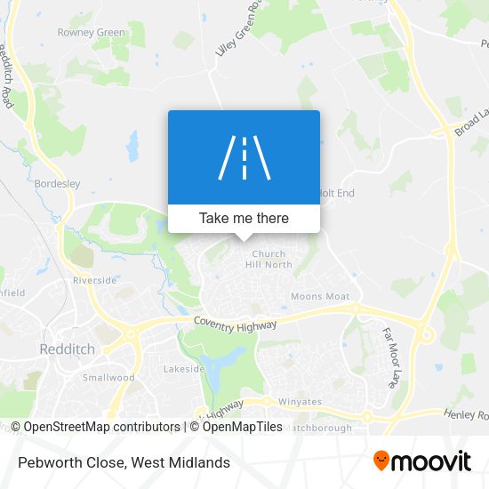 Pebworth Close map