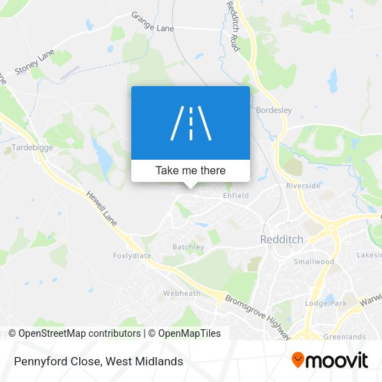 Pennyford Close map