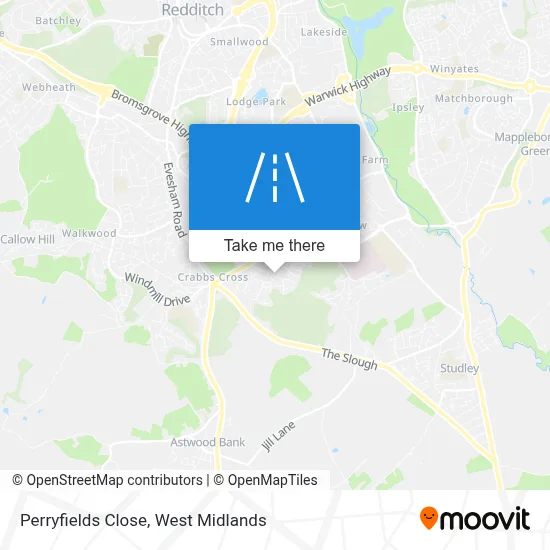 Perryfields Close map