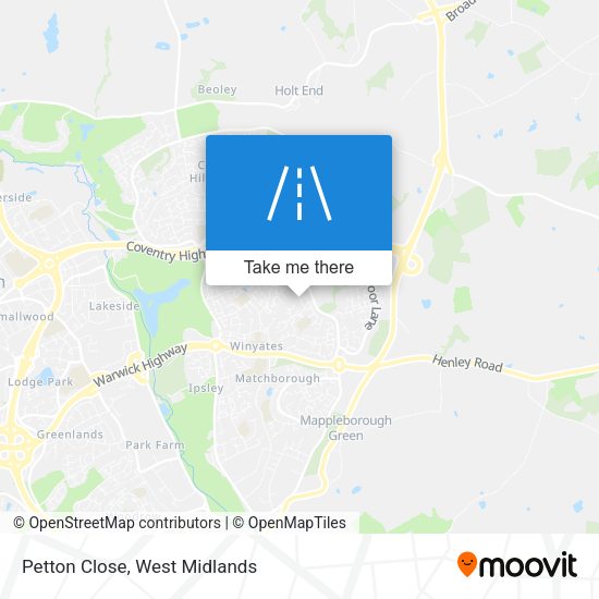 Petton Close map