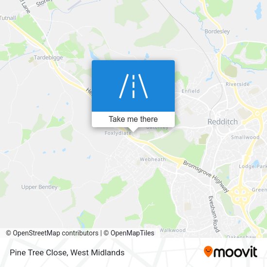 Pine Tree Close map