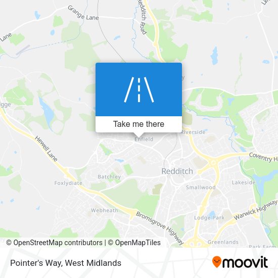 Pointer's Way map