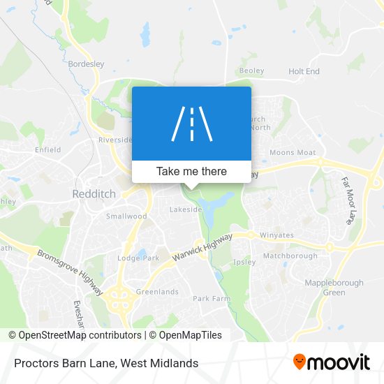 Proctors Barn Lane map
