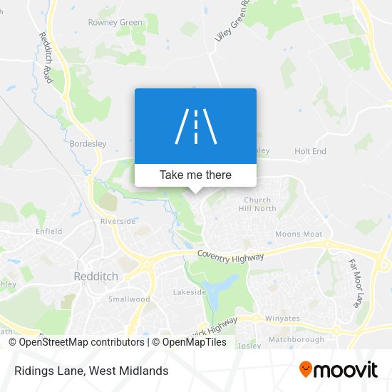 Ridings Lane map