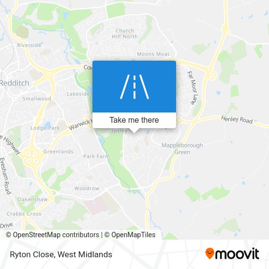 Ryton Close map