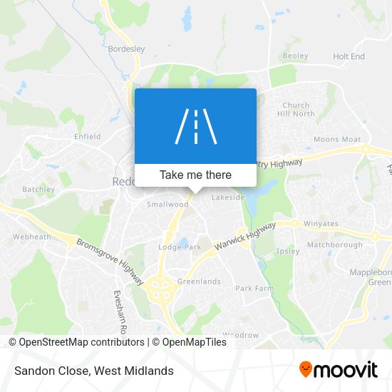 Sandon Close map