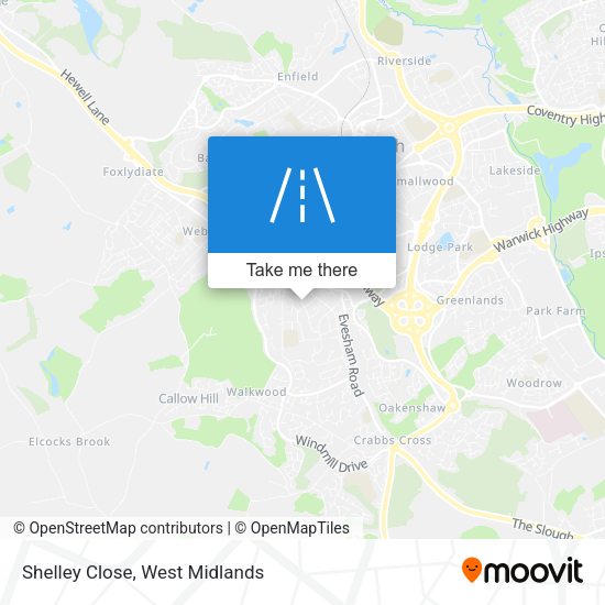 Shelley Close map