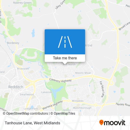 Tanhouse Lane map