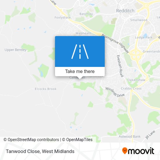 Tanwood Close map