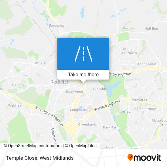 Temple Close map