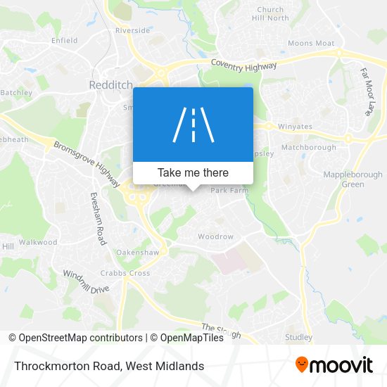 Throckmorton Road map