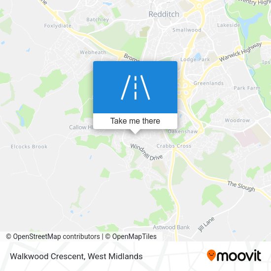 Walkwood Crescent map