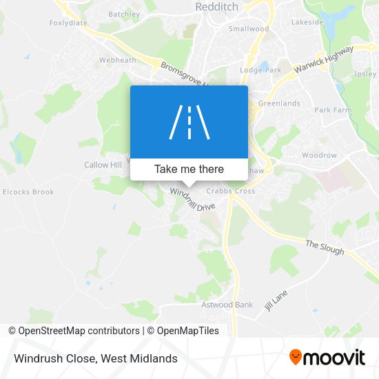 Windrush Close map