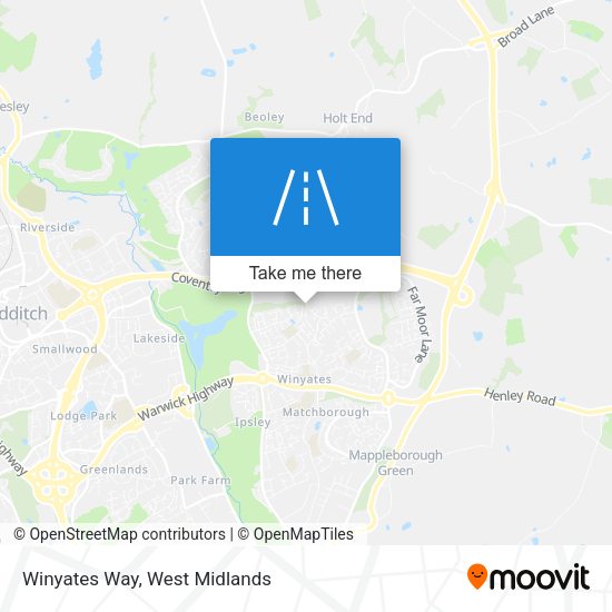 Winyates Way map