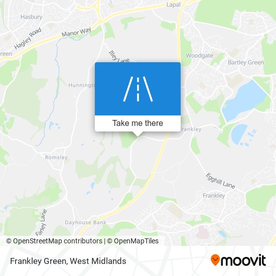 Frankley Green map