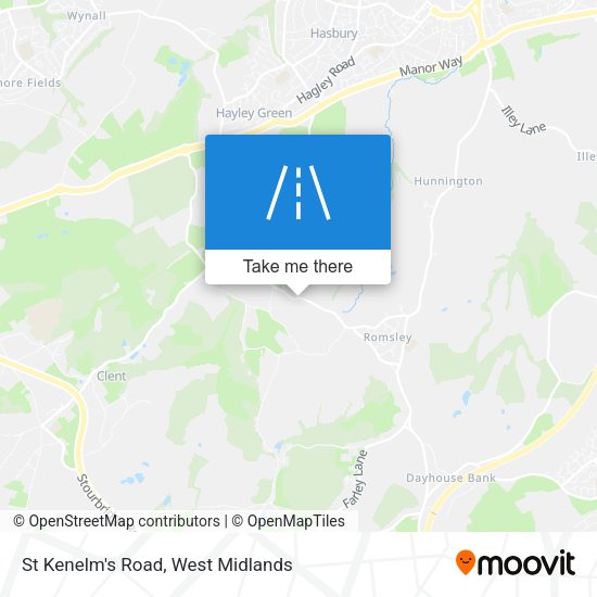 St Kenelm's Road map