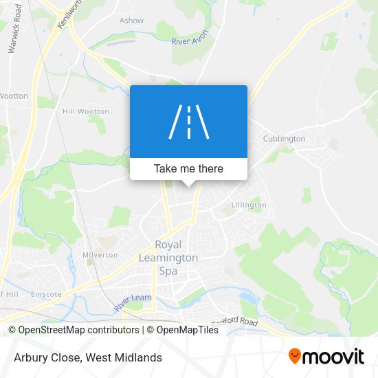 Arbury Close map