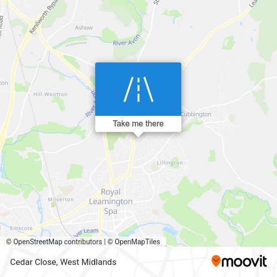 Cedar Close map