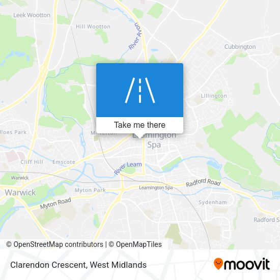 Clarendon Crescent map