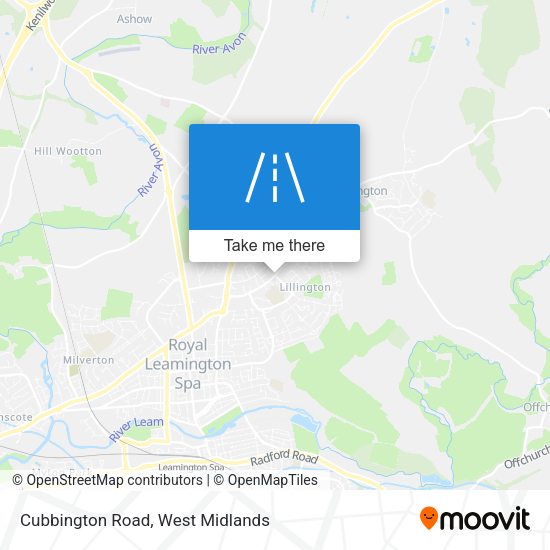 Cubbington Road map