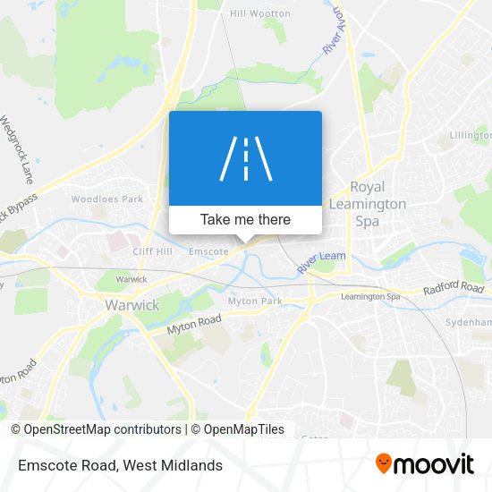Emscote Road map