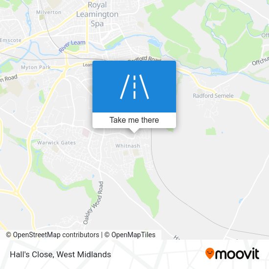 Hall's Close map