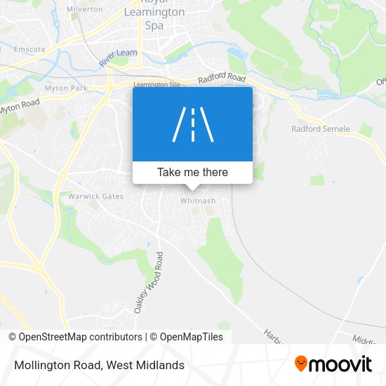 Mollington Road map