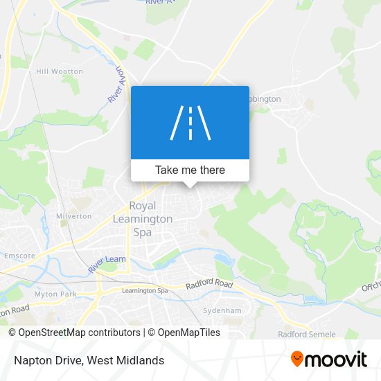 Napton Drive map