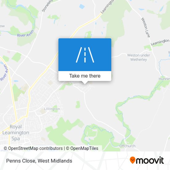 Penns Close map