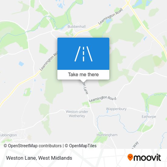 Weston Lane map