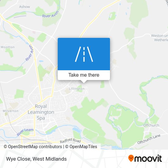 Wye Close map