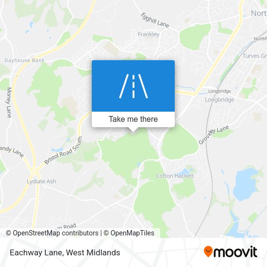 Eachway Lane map