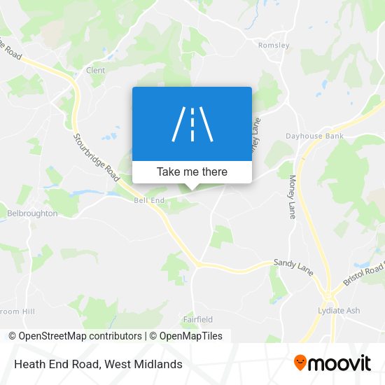 Heath End Road map
