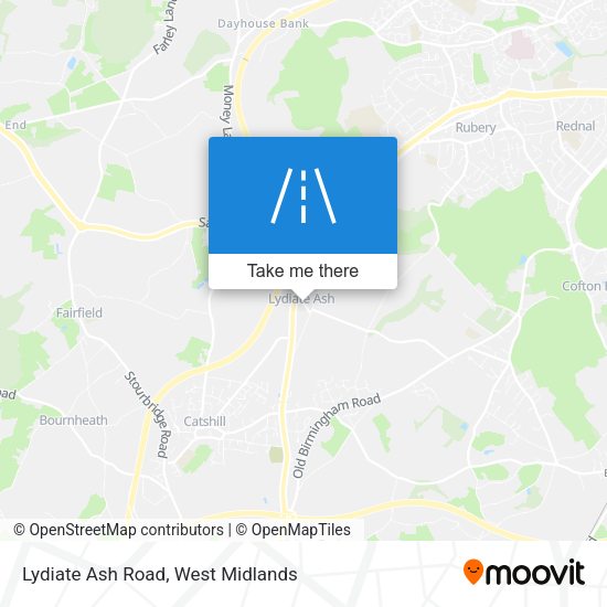 Lydiate Ash Road map