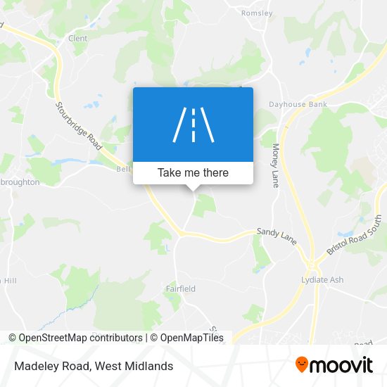 Madeley Road map