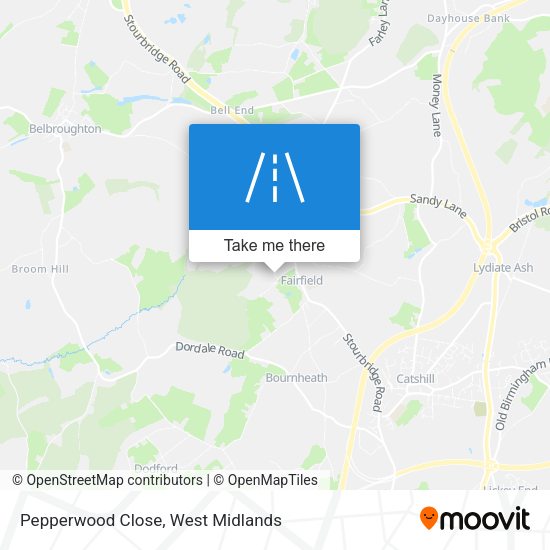 Pepperwood Close map