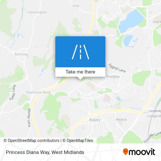Princess Diana Way map