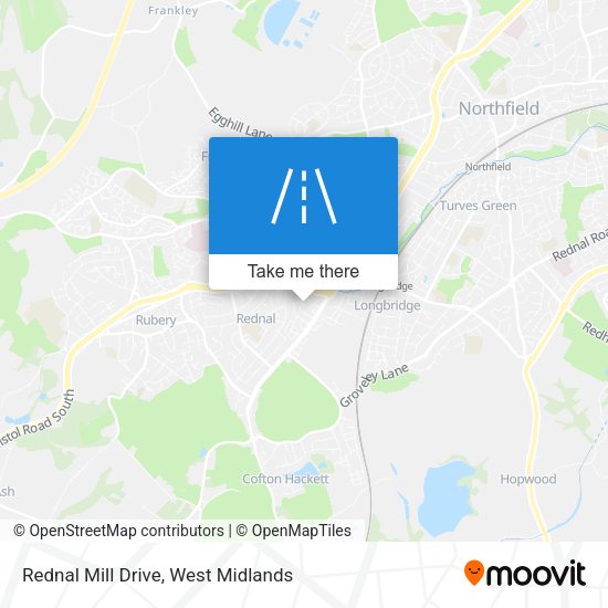 Rednal Mill Drive map