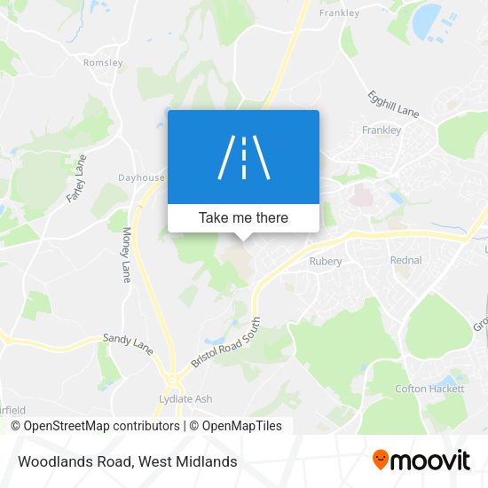 Woodlands Road map