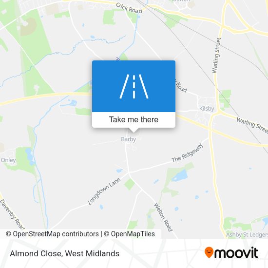 Almond Close map
