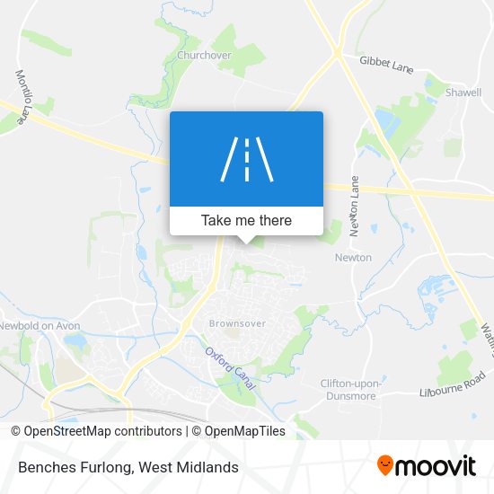 Benches Furlong map