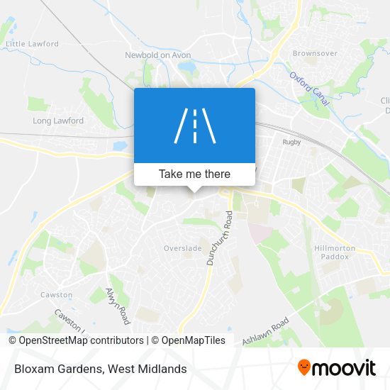 Bloxam Gardens map