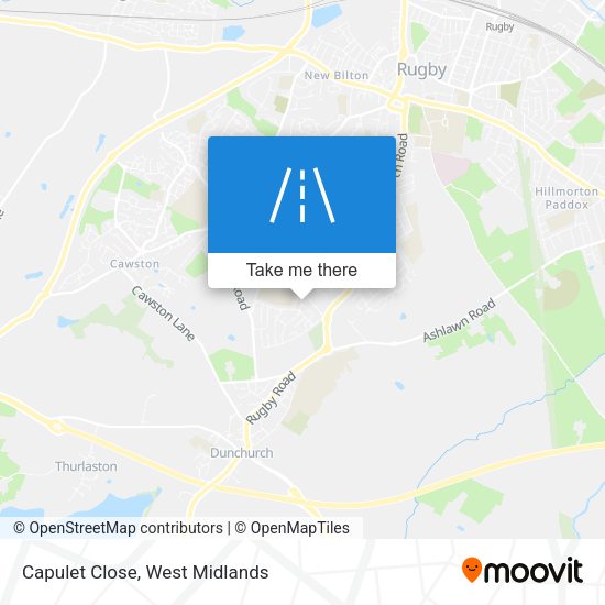 Capulet Close map