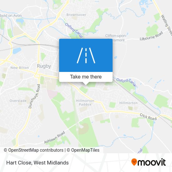 Hart Close map