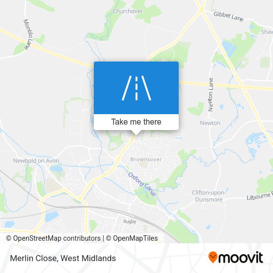 Merlin Close map