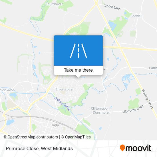 Primrose Close map