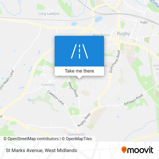 St Marks Avenue map